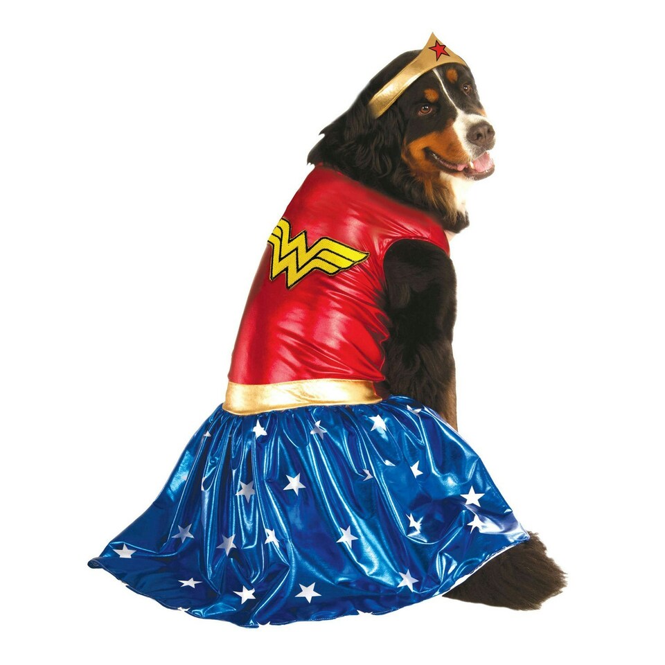 DC Comics Wonder Woman Dog Costume - Red/Gold/Blue - 3XL