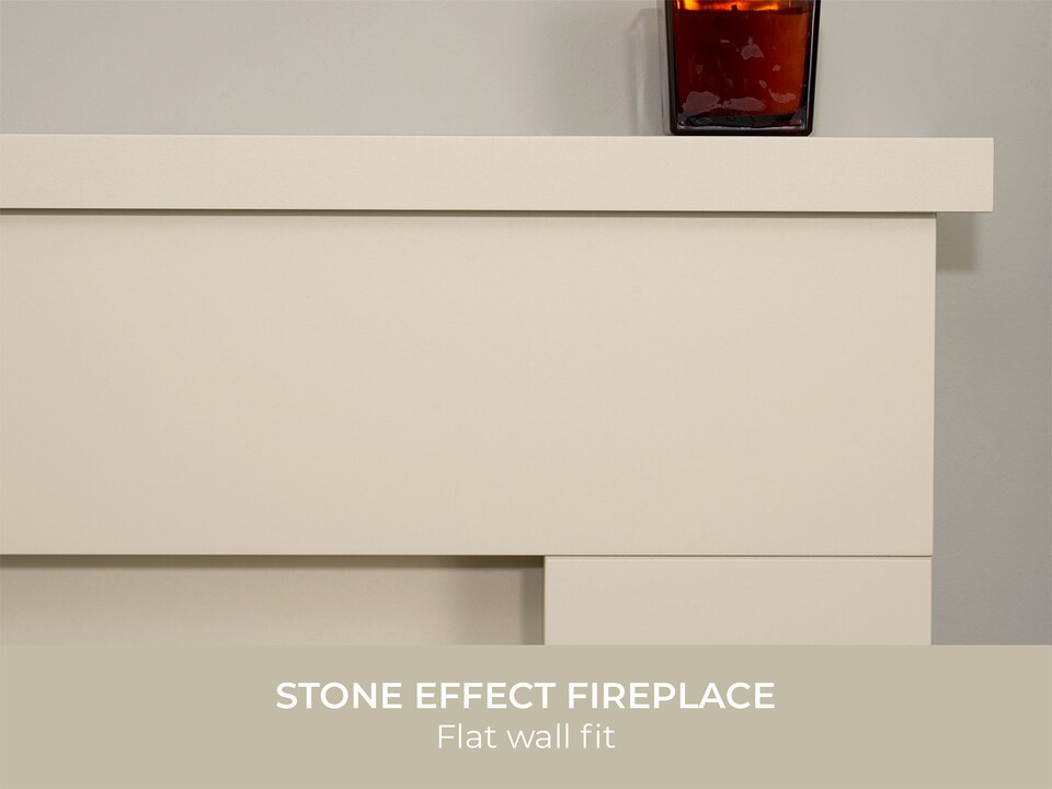 image 1 of Adam Lomond Fireplace in Stone Effect with Colorado Bio Ethanol Fire in Black, 39 Inch