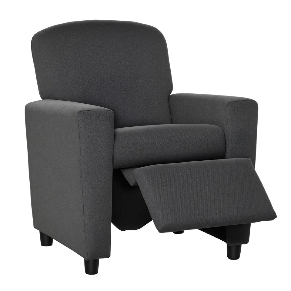 image 1 of HOMCOM Kids Armchair Children Recliner Sofa Lounger Chair w/ Footrest Grey