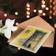 image 4 of Greeting Card Black Cat in Doorway Rustic Yellow Watercolour Birthday