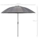 image 3 of Outsunny 2.5m Shanghai Garden Parasol Umbrella with Crank  Tilt, Adjustable Outdoor Sun Shade, Grey