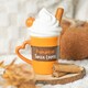image 2 of Pumpkin Spice Latte Shaped Lidded Mug Orange