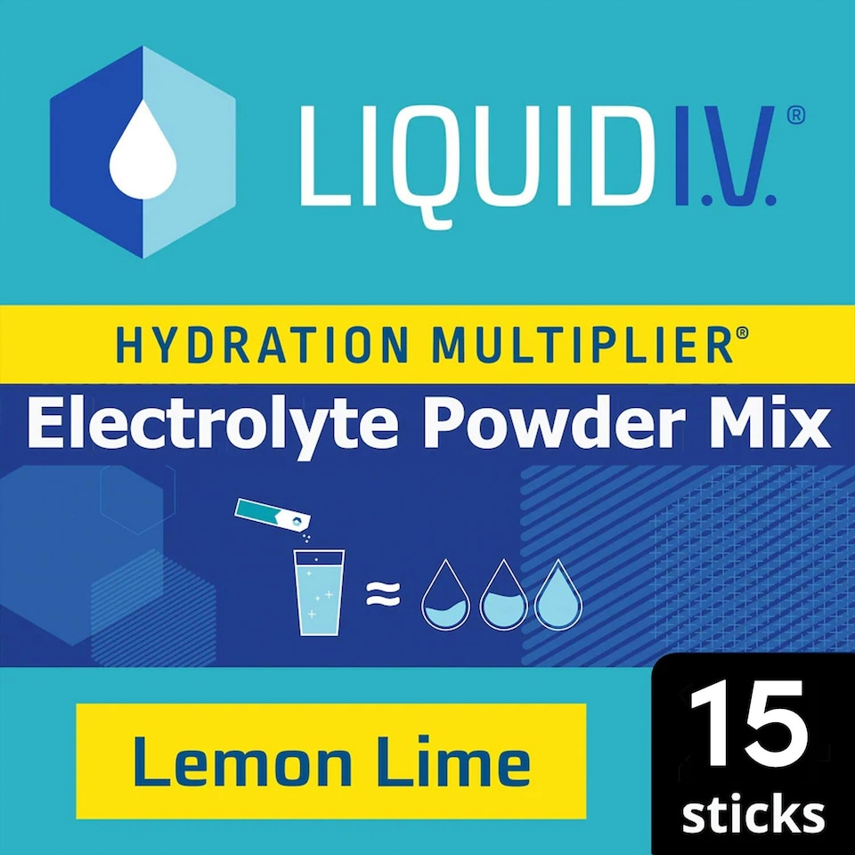 image 1 of Liquid I.V. Lemon Lime Hydration Multiplier Electrolyte Powder Mix, 15 Sachets