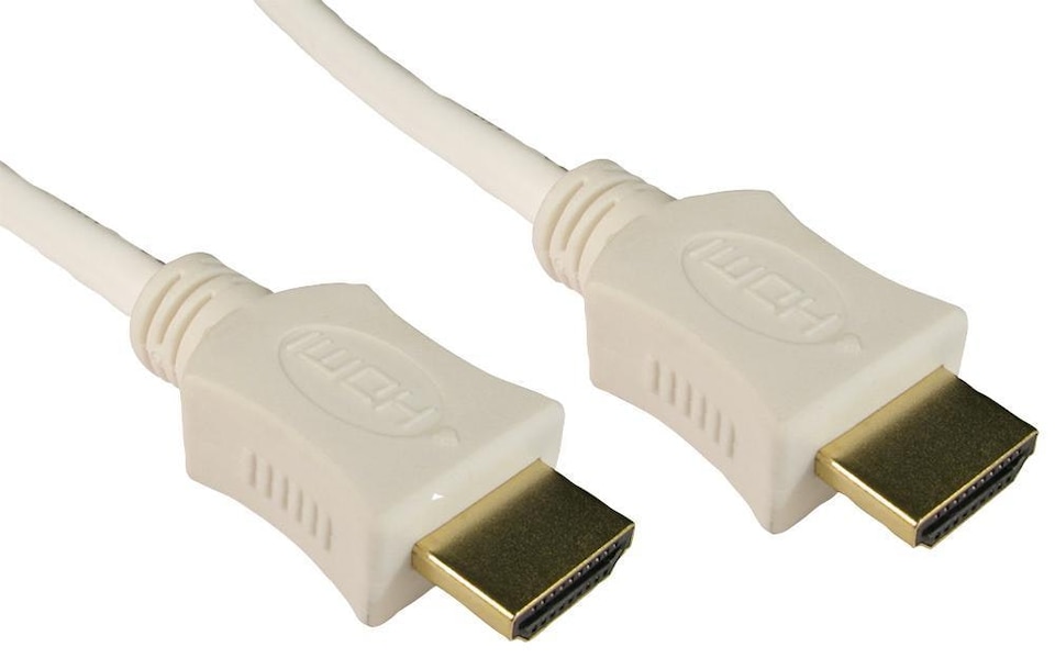 PRO SIGNAL - High Speed 4K UHD HDMI Lead with Ethernet, Male to Male, 1m White
