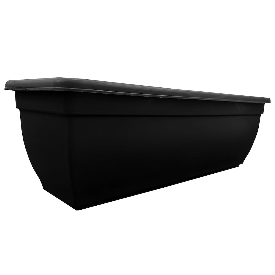image 1 of 1 x Black 60cm Bellpot Trough Winchester Plastic Plant Flower Pot For Windows, Gardens & Patios Black