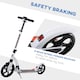 image 6 of HOMCOM Foldable Kick Scooter with Double Shock Absorption and Big Wheels, Height Adjustable Aluminium Frame Big Wheel Scooter for 14+ Teens Adult - White