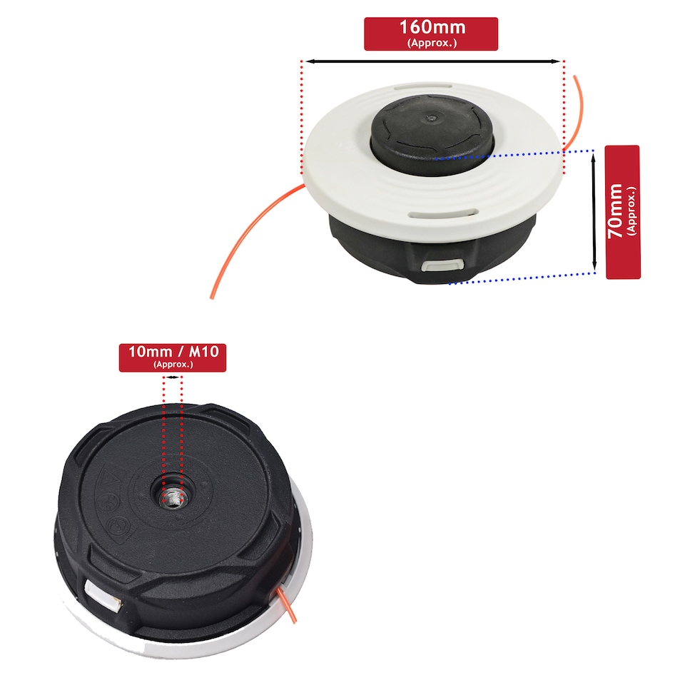 image 1 of SPARES2GO Trimmer Head Spool for Stihl FSA80 FSA120 FSA130 FSA135 Brushcutter 10mm