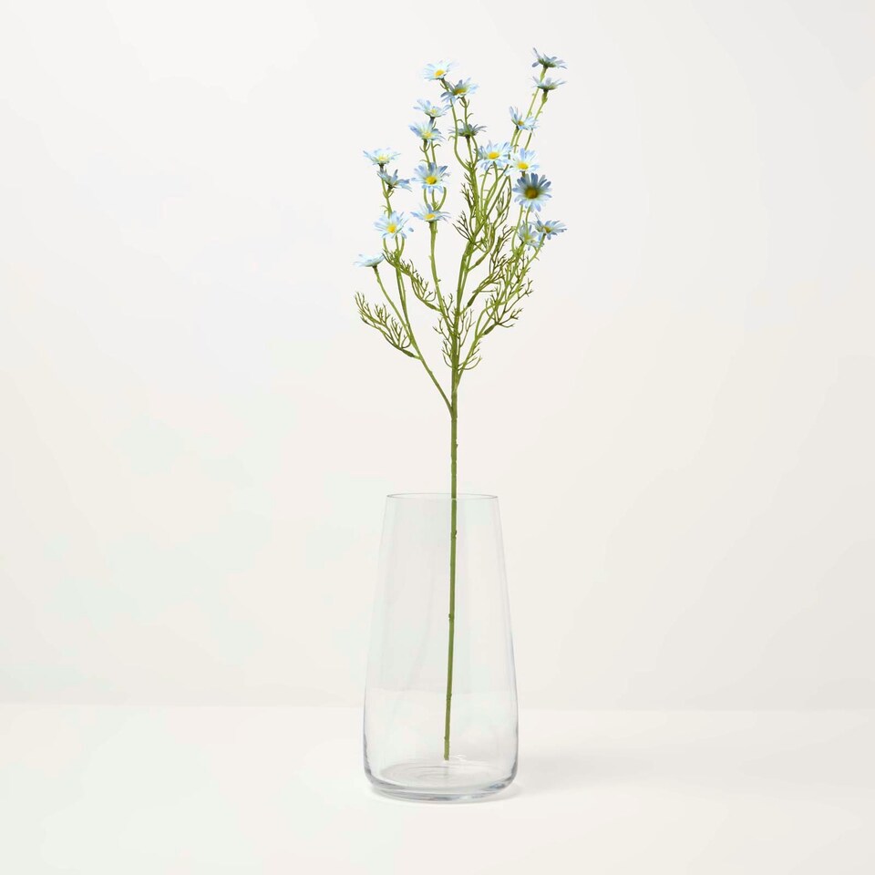 image 1 of Homescapes Artificial Stem of Blue Daisy Flowers, 72 cm