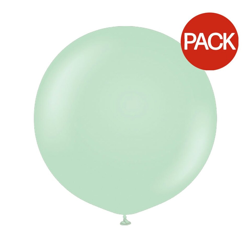 Kalisan Macaron Latex Balloon (Pack of 2) - Green Macaron - One Size Green