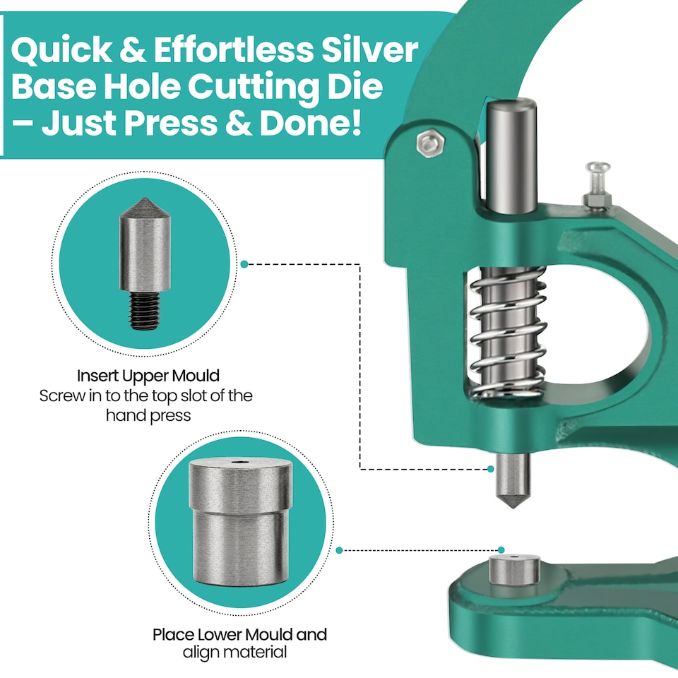 image 1 of 2mm Hole Cutting Die for Universal Green Hand Press Machine for DIY Projects