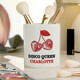 image 2 of Personalised Cherry Make Up Brush Holder White
