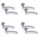 image 1 of Golden Grace 4 Pairs Arched T-Bar Classic Door Handles in Polished Chrome Finish with Spindle and Fixings | Chrome | 4 Pairs