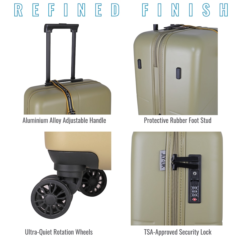 image 1 of 4 Pieces Premium Suitcase Set | Vanity + Cabin + Expandable Check-In