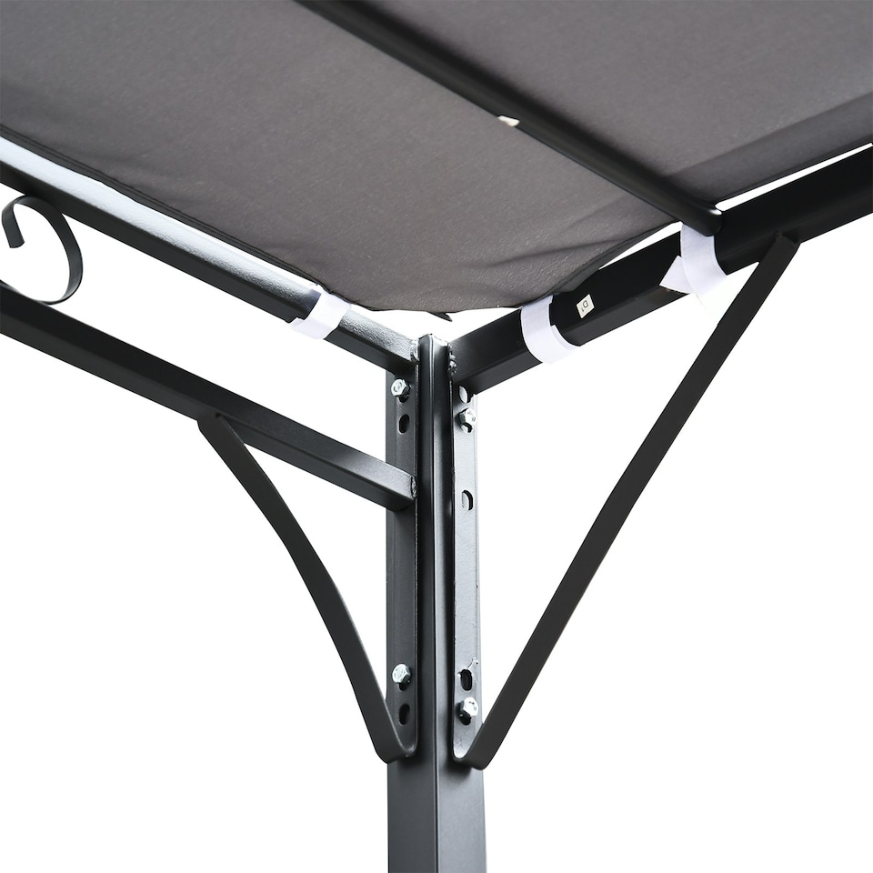 image 1 of Outsunny 3m x 3m Gazebo Garden Pergola Canopy Sun Shade Shelter Soft Top