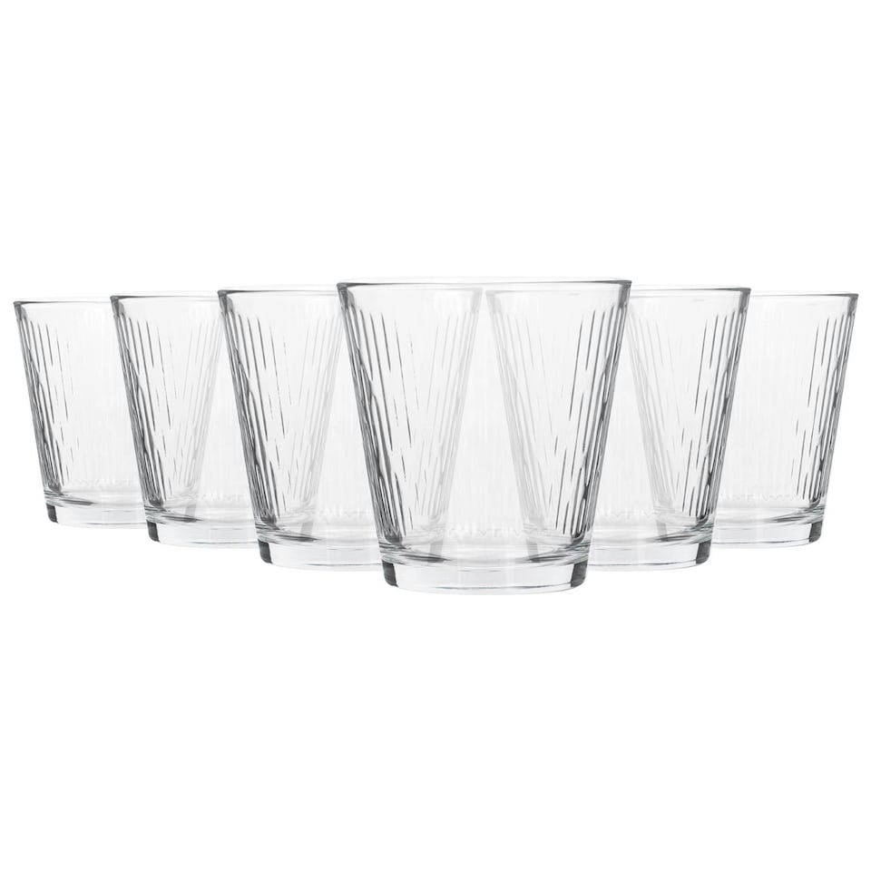 image 1 of LAV Nora Glass Tumblers - 255ml - Pack of 6 Clear