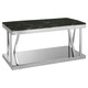 image 2 of Interiors By Premier Durable Marble Top Coffee Table, Contemporary Display Table For Lounge, Sleek Outdoor Decorative Table Black