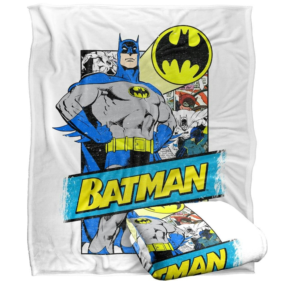 image 1 of Batman Comic Blanket - Multicoloured - One Size