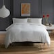 image 5 of St Quentin 100% Cotton Double Gauze Duvet Cover Set - Soft & Breathable Bedding - 180 Thread Count Grey | Grey | Double