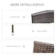 image 4 of Outsunny 2PC Outdoor Rattan Armchair Wicker Dining Chair Set Brown