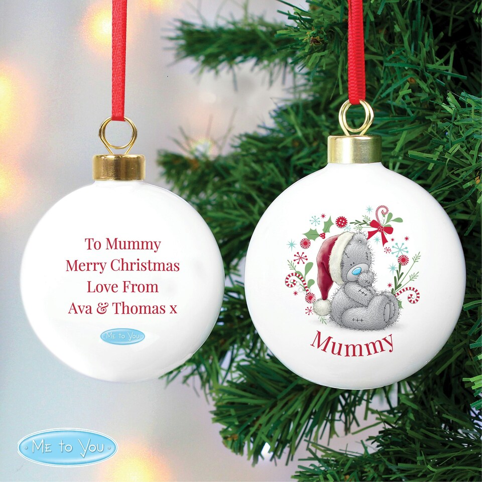 image 1 of Personalised Me To You Christmas Bauble