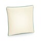 image 2 of Westford Mill Fairtrade Cotton Piped Cushion Cover - Natural/Sage Green - 40cm x 40cm x 18cm