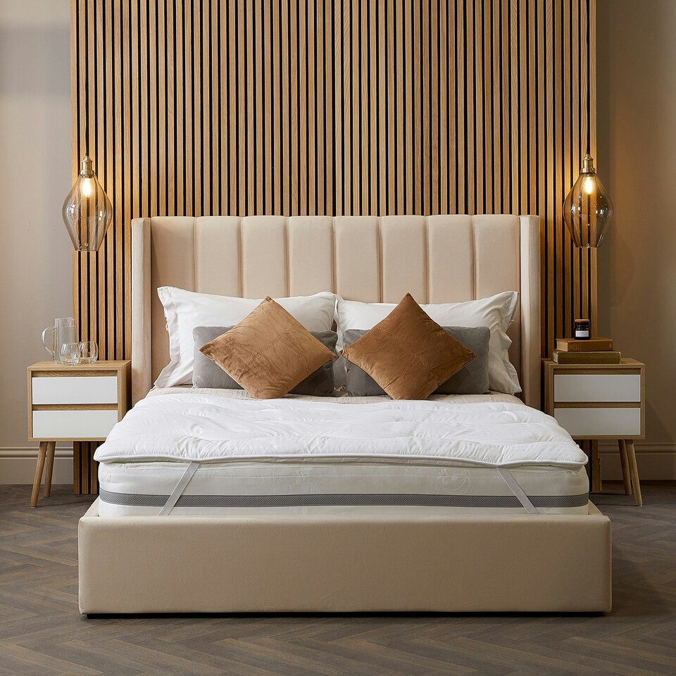 image 1 of Snuggledown Luxurious Hotel Mattress Topper, Medium Support, King White | King