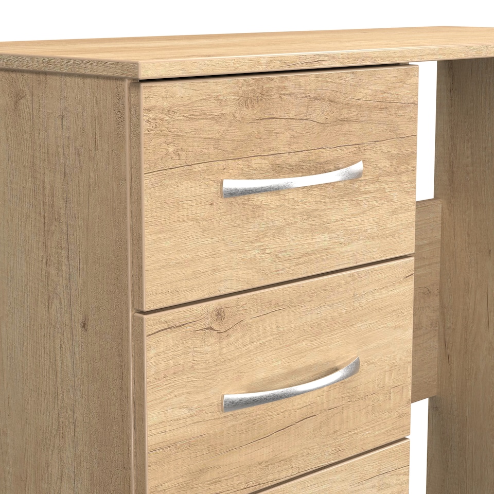 image 1 of Hampshire 3 Drawer Vanity in Nebraska Oak (Ready Assembled) | Brown | Nebraska Oak