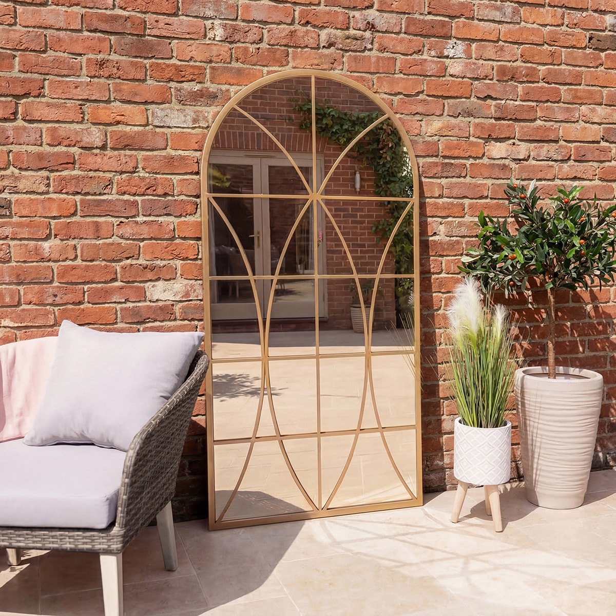 Charles Bentley Madrid Arch Garden Mirror Weather Resistant
