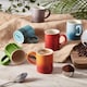 image 2 of Cooks Professional Set of 6 Espresso Cups - Multicoloured Mini Stoneware Mugs 100ml | Multi | 6