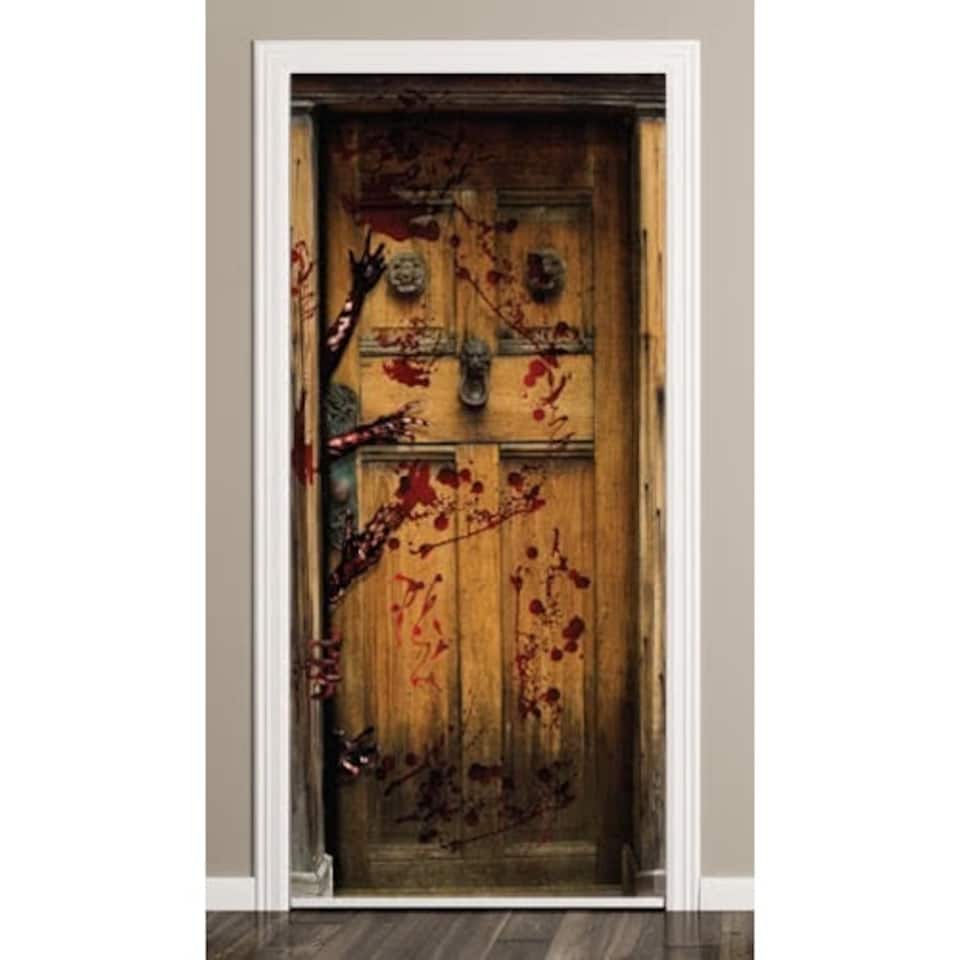 Bloody Halloween Door Cover PVC Party Sign Decoration 66cm x 152cm