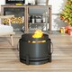 image 9 of Outsunny 37cm Smokeless Wood Burning Firepit Metal Fire Pit, Dark Grey