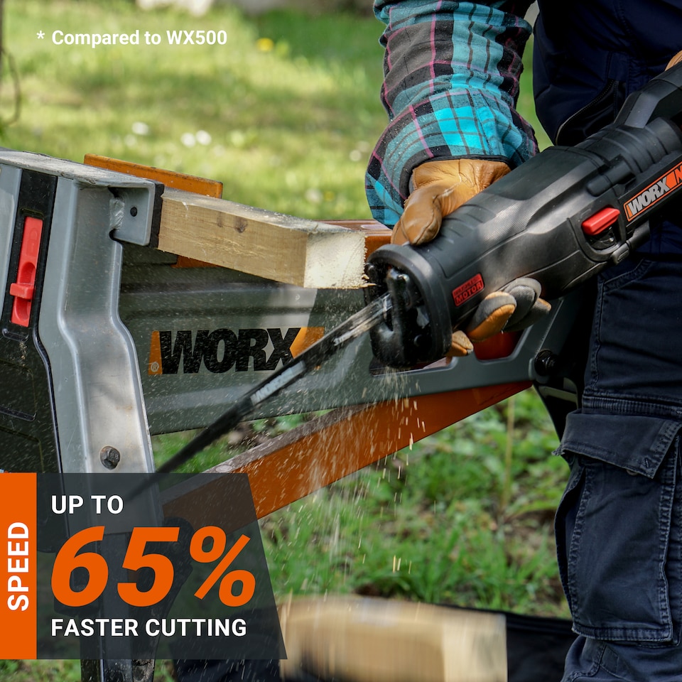 image 1 of WORX 20V Cordless Brushless Reciprocating Saw with Quick blade change system (BARE TOOL) WX516.9