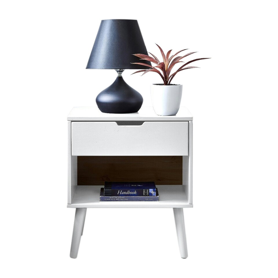 image 1 of Furniturebox Alma White Modern Bedside Table