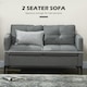 image 3 of HOMCOM Modern Loveseat Sofa Upholstered 2 Seater Settee for Living Room Bedroom