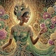 image 1 of Floral Classic Thai Lady Diamond Painting Kit