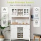 image 4 of COSTWAY Kitchen Storage Cabinet Buffet Cupboard Sideboard White