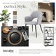 image 8 of Dining Chair Sasha- padded armchair in velvet look, continuous backrest - Set of 6 Grey | Light Grey