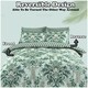 image 6 of VELVETIO Marilyn Complete Duvet Cover Set with Fitted Sheet Soft Printed Bedding Bedset Green | Double