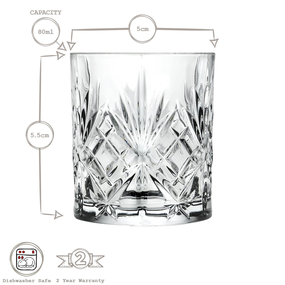 image 1 of RCR Crystal Melodia Shot Glasses - 80ml - Pack of 6 | Clear | Clear