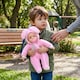 image 7 of BiBi Doll 20" Bunns Baby Doll Girl with Baby Pink Jumpsuit, Sounds & Dummy Toy