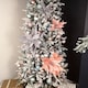 image 4 of 68cm Frosted Light Coral Pink Poinsettia Stem Christmas Decoration
