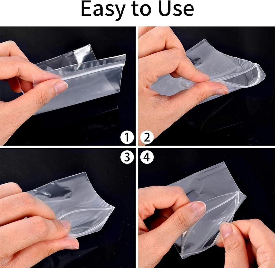 image 1 of 100 Clear Plastic Zip Seal Bags - 5" x 7.5" | Clear | 5" x 7.5"