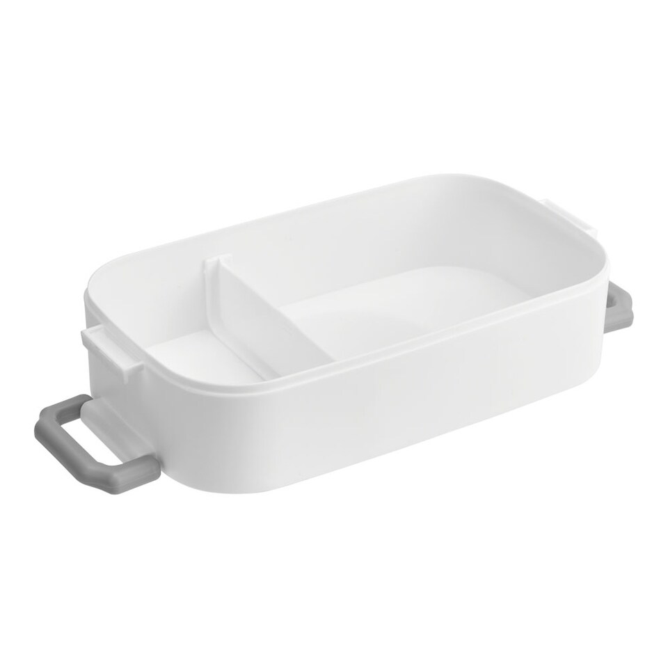 image 1 of Living and Home Stackable Bento Lunch Box with Handle 2 Layer, White, 2700ml | White