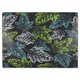 image 1 of Leaf Print On Dark Glass Chopping Board | Multi
