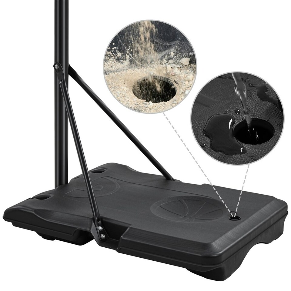 image 1 of Yaheetech 2.16-2.46M Portable Basketball Hoop Brown