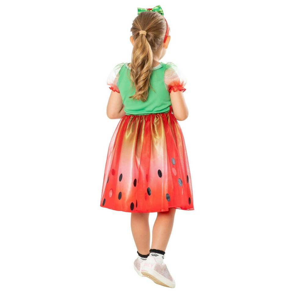 image 1 of Cocomelon Girls Costume Dress - Red/Green/Black - 2-3 Years Red | 2