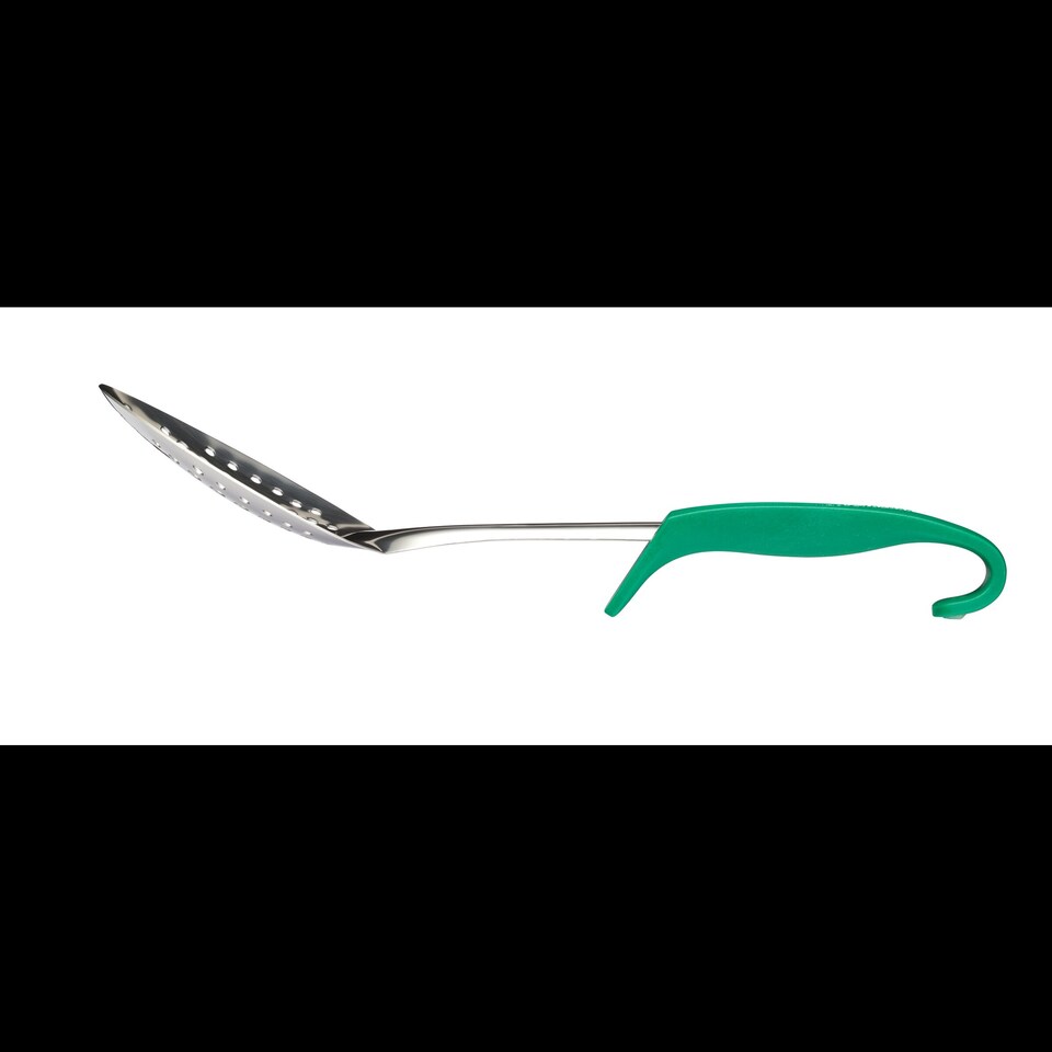 image 1 of MasterClass Slotted Spoon Green Stainless Steel