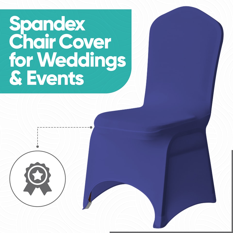 image 1 of Chair Cover Spandex Polyester Stretch Fabric Dining Slipcovers - 10pcs