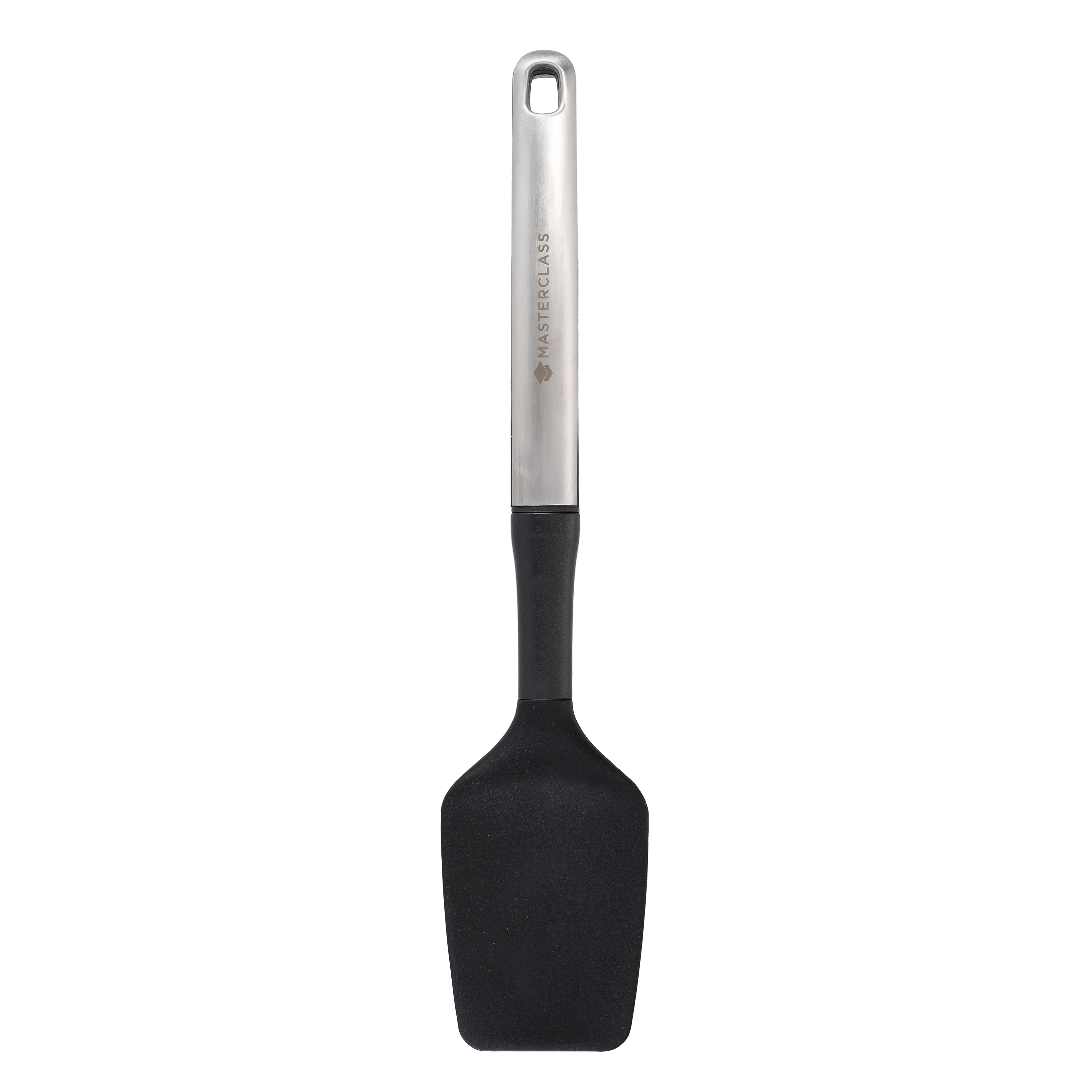MasterClass Soft Grip Stainless Steel Spoon Spatula in Black