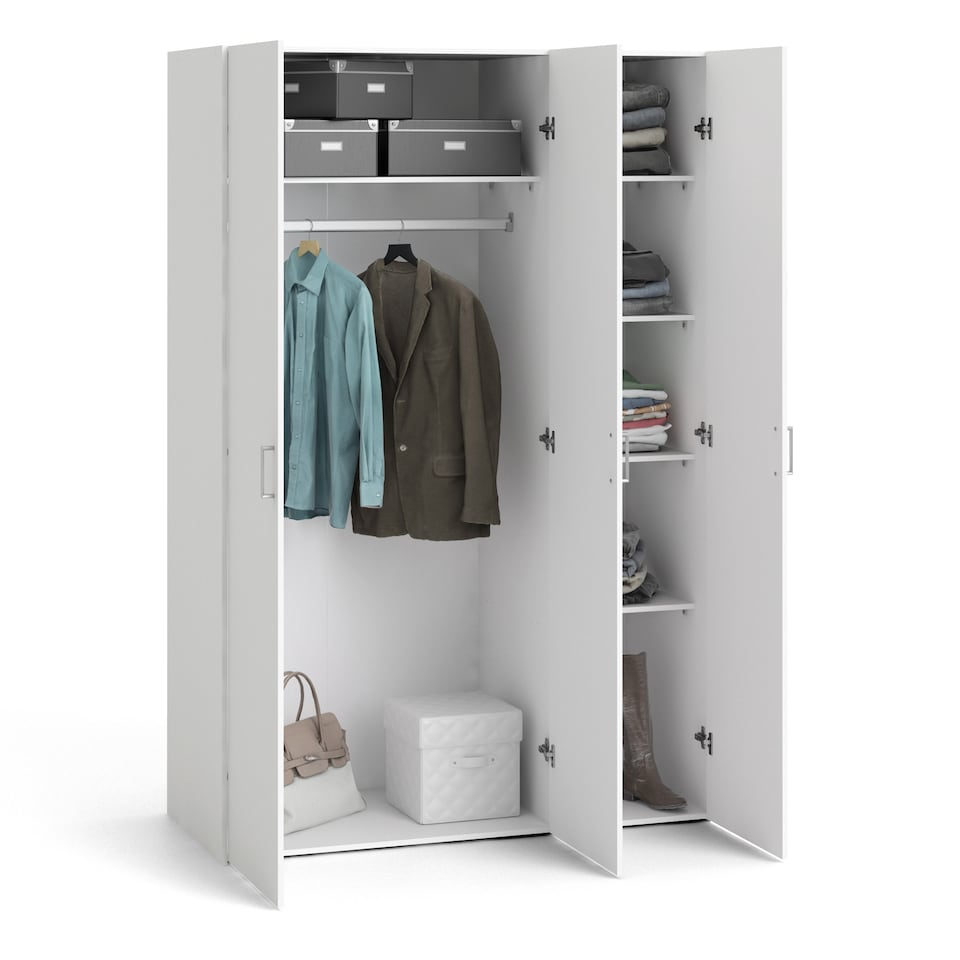 image 1 of Space Wardrobe 3 Doors White 1750